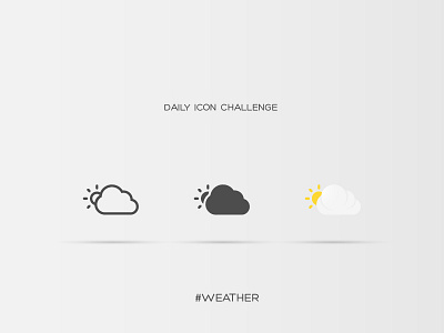 Daily Icon Challenge #weather #015 clud design icon inspiration sun sunshine vector weather