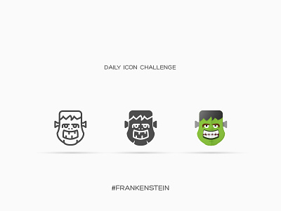 Daily Icon Challenge #frankenstein #022 design halloween horror icon inspiration monster scary vector zombie