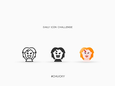 Daily Icon Challenge #chucky #025 character chucky design doll hallowen horror icon illustration movie murder scary vector