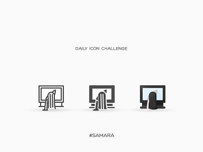 Daily Icon Challenge #samara #026 design halloween horror icon illustration movie ring samara vector