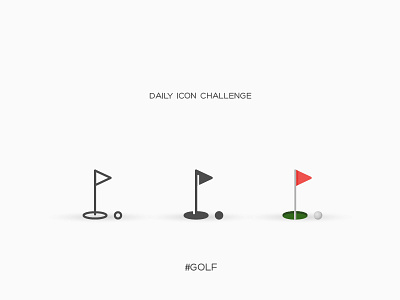 Daily Icon Challenge #golf#027 design golf grass icon illustration outdoor sport vector