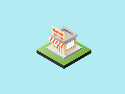 Isometric Market Icon