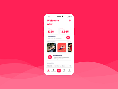 Blood Donation App app design blood donation challenge concept design inspiration interface design ui ui design ux ui uxdesign