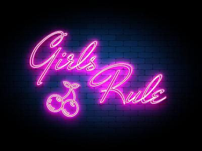 Girls Rule Neon