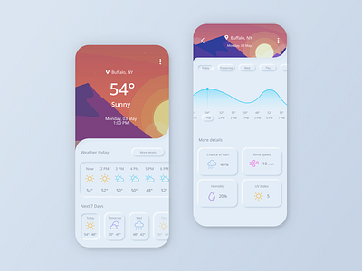 Neumorphic Weather App Design mobile neumorphic neumorphic design ui weather app