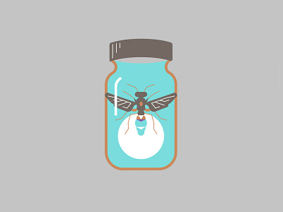 Firefly in a Jar animal bug fire firefly fly jar