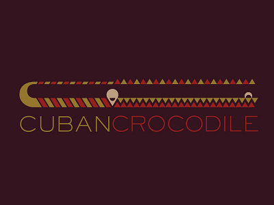 Cuban Crocodile alligator blah braning crocodile cuba cuban logo resturant signage