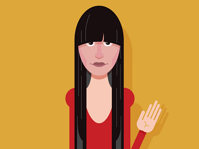 "Hi! I'm Meg." archcritique black hair blah girl minimal motion graphics portrait startup