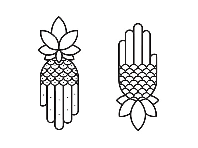 Welcome & Protection black and white blah hansa logomark pineapple protection symbol welcome