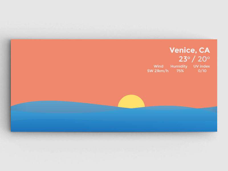 [WIP] Surfing Weather widget 2 by Alex Kyritsis on Dribbble