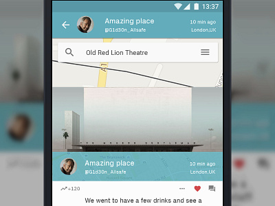 View Message slider action concept flat material message post sliders ui uiux ux view