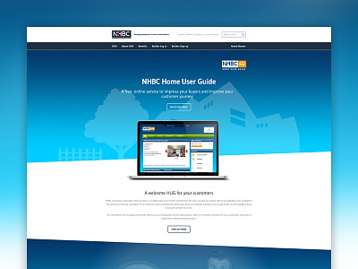 NHBC Home User Guide Landing Page app clean css design gradient html landing page navigation nhbc ui website