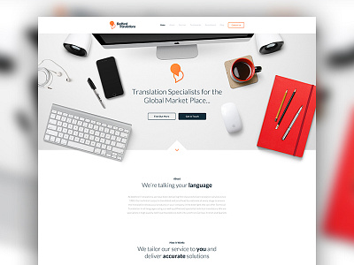 BedfordTranslations Concept clean design landing landing page translation web website