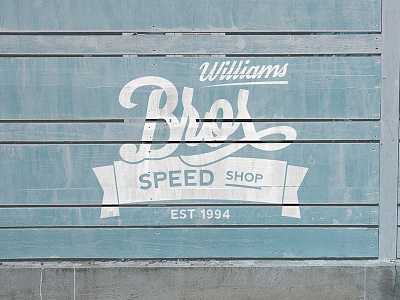 Williams Brothers Speed Shop Logo Concept branding bros car indentity logo mark script shop speed type vintage