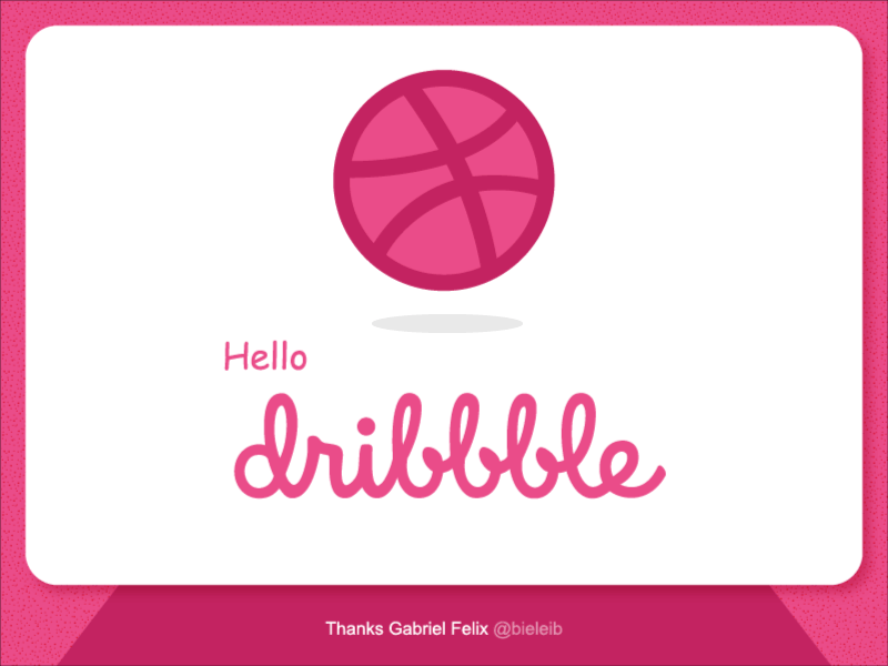 Hello Dribbble card debut dribbble hello invite shot