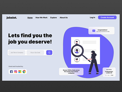 Job Search Website Concept Design