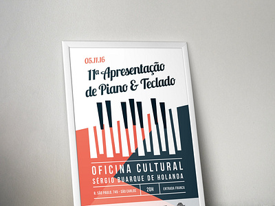 Poster + invitation design for Piano Recital