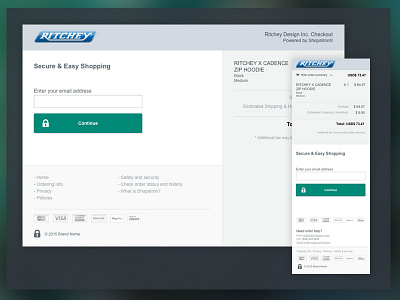 Responsive Checkout checkout ecommerce product design