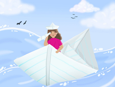 Perahu Kertas illustration