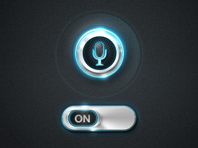 Tron Siri blue futuristic metal siri switch tron voice