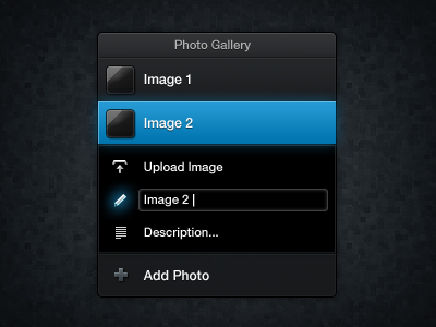 Inspector blue gallery inspector photo ui