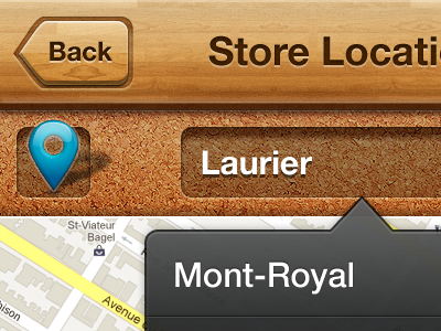 Store Locator glass iphone location store wood