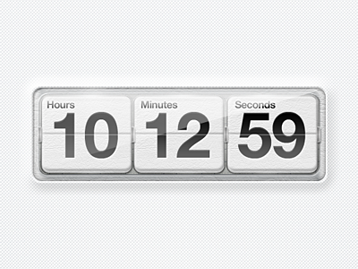 White Countdown countdown design glass leather ui white