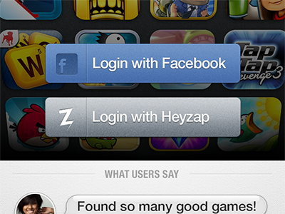 Heyzap Hack Day button facebook games