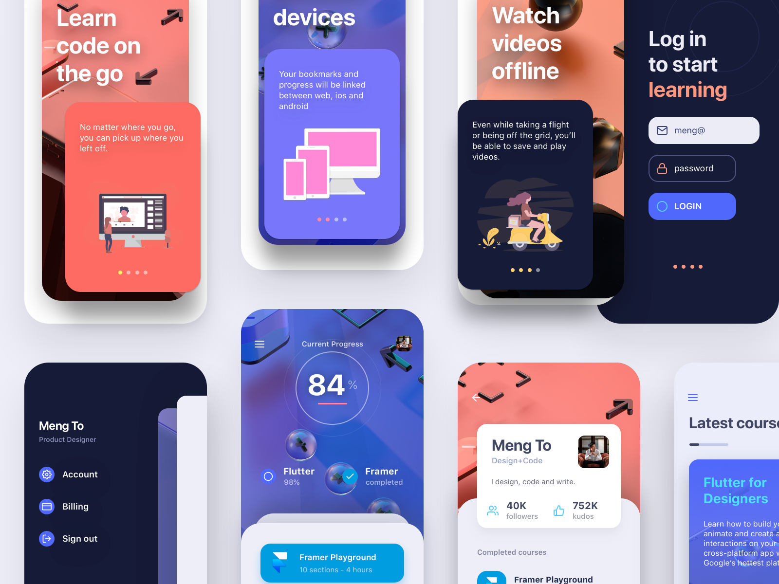 Framer Playground Course by Meng To for Design+Code on Dribbble