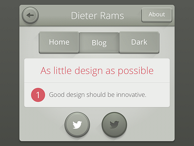 Dieter Rams UI experiment ios iphone ui kit