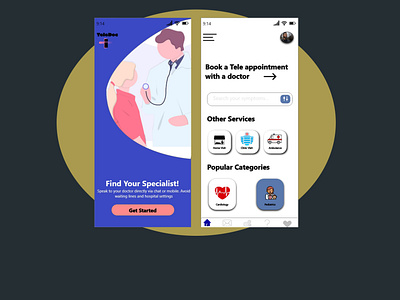 TeleDoc design health app healthcare ui ux