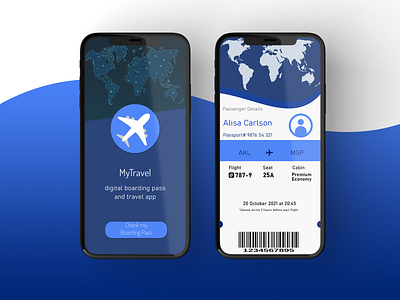 Daily UI Challenge 024 - Boarding Pass