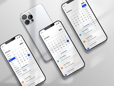 Calender App UI Design appdesign design mobile ui uidesign ux