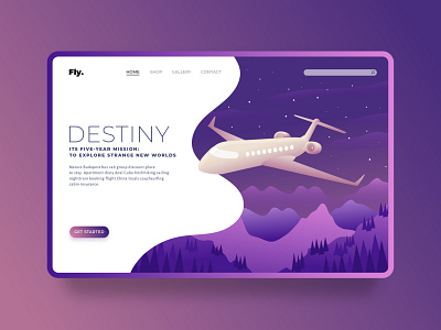 Travel landing page template