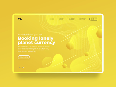 Yellow page concept - Free template clean creative design gradient interface landing age minimal monochromatic template ux web design webdesign