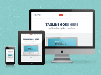Semi-Pro Bootstrap 3 Theme bootstrap twitter theme portfolio flat