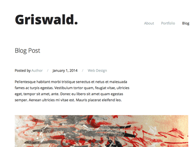 Griswald blog minimal portfolio white