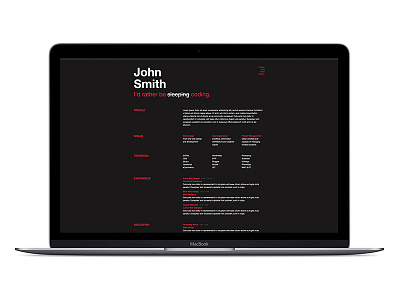 Reskee bootstrap resume template