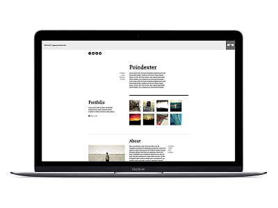 Poindexter light single page template website