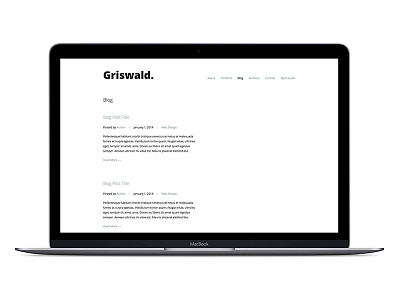 Griswald Blog blog bootstrap minimal template