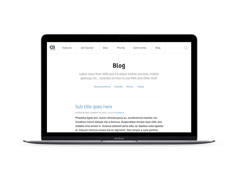 CA Mobile Application Services Blog header mobile blog