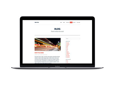 Semi-Pro Blog layout template bootstrap blog
