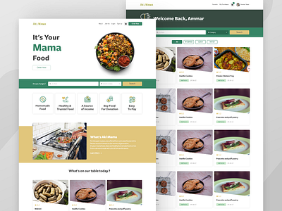 Akl Mama - Homemade Food eCommerce adobe xd design food food app foodie meals ui web