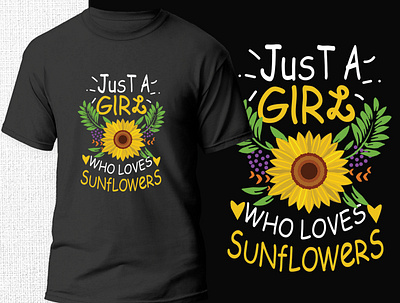 Sunflower T-shirt Design design graphic design logo sunflower sunflower t shirt design t shirt t shirt design