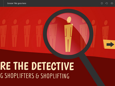 You're the detective course elearning flat jazzy minimal retro title page vantage path