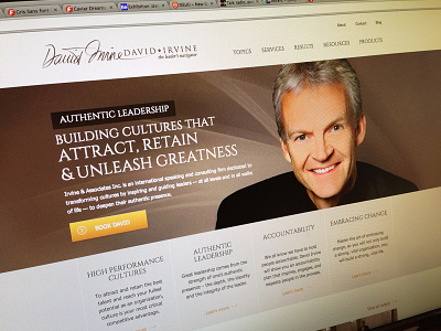 Speaker Site bio corporate creative direction home page leadership redesign sme speaker vantage path website