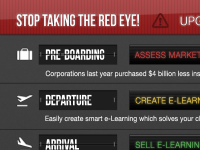 Stop Taking the Red Eye airline airport elearning print