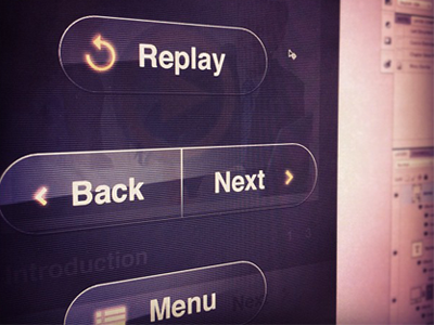 End Screen back buttons elearning menu mobile next player replay vantage path