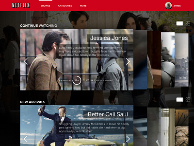 Netflix black design netflix red ui web