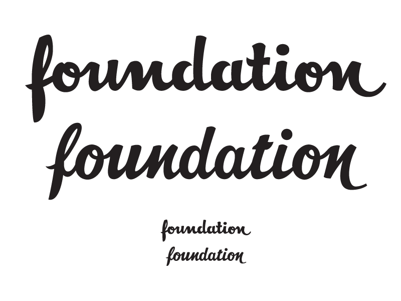 Foundation design foundation lettering logo script type typography